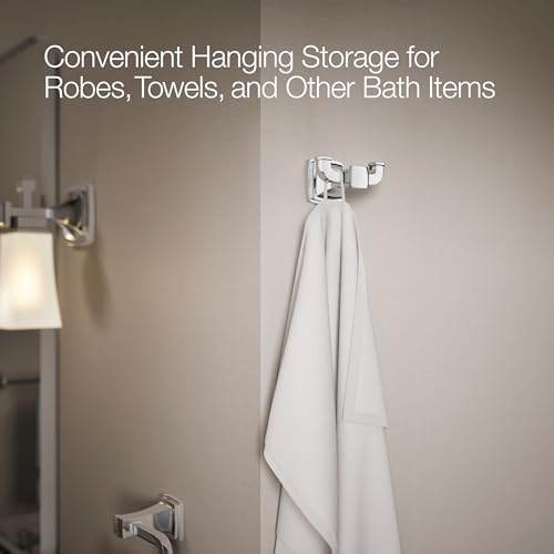 Kohler 27411-CP Riff® Double Robe Hook, Polished Chrome - color: Polished Chrome, style: Robe Hook