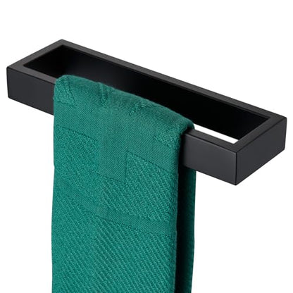 KOKOSIRI Towel Ring Matte Black Hand Towel Bar Holder 9-Inch Kitchen Rack Stainless Steel for Bathroom Hardware Wall Mounted, 1 Pack B4008BK-L9 - color: Matte Black, size: 1 Pack