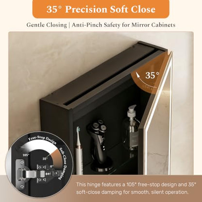 Spliceable Modular LED Lighted Bathroom Medicine Cabinet Mirror with Anti-Fog Aluminum Frame, Adjustable Lighting, Built-in Sockets & USB Ports – Wall Mounted (Right Hinge, 28" L x 20" W) - color: 20"×28" Led Right Hinge Cabinet