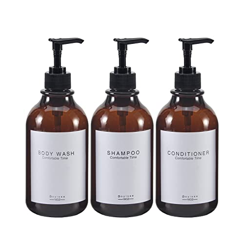 Shampoo and Conditioner Dispenser for Shower Wall,Shower Soap Dispenser 3 Chamber No Drill,Refillable for Shampoo Lotion Oil Shower Soap Hand Soap and Dish Soap… - color: 3 B-brown