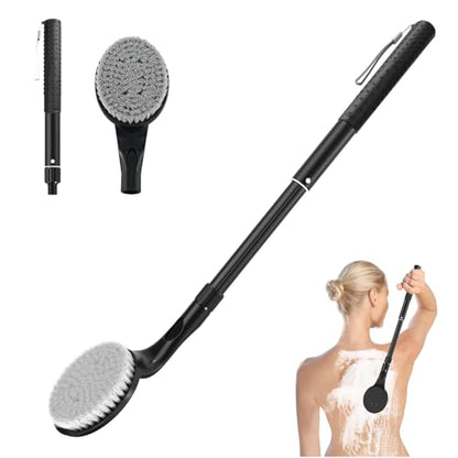 Back Scrubber for Shower,26" Long Handle Shower Brush for Body Exfoliator and Deep Clean,Back Brush for Shower for Men,Women and Elderly