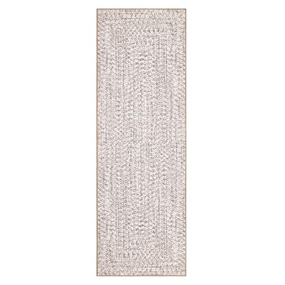 Printed Washable Runner Rug 2x6 2'x6' Beige/Grey - color: Beige/Grey, size: 2' x 6' (Runner)