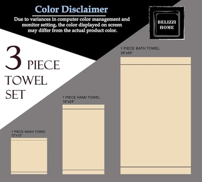 Ultra Soft 3 Pack Cotton Towel Set, Contains a Bath Towel 28x55 inch, a Hand Towel 16x24 inch & a Wash Coth 12x12 inch, Ideal Everyday use, Compact & Lightweight -Navy Blue - color: Navy Blue, size: 3 Pack Set
