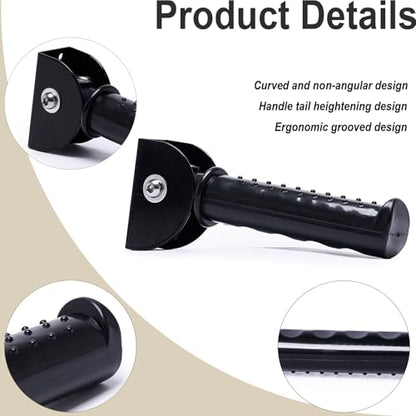 Flip Up Grab Bars for Doorway, Extended Folding Stairs Assist Handle, Ergonomic Non-Slip Grab Handle, Great for Elderly, Handicap, Parkinson's, Support Up to 300 Pounds, Black