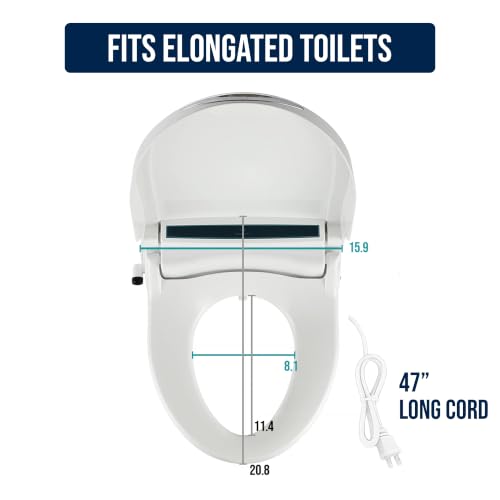 BidetMate 2000 Series Electric Bidet Toilet Seat, Air Dryer, Deodorizer | Heated Water & Seat, Unlimited Warm Water Wash, Self Cleaning Nozzle, Wireless Remote Bidet Seat, Fits Elongated Toilets - style: 2000 Series | Elongated | Remote