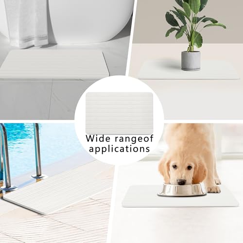 YEECOPON Diatomite Bath Mat, Quick-Dry Water Absorbing Stone Bathroom Mat