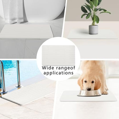 YEECOPON Diatomite Bath Mat, Quick-Dry Water Absorbing Stone Bathroom Mat