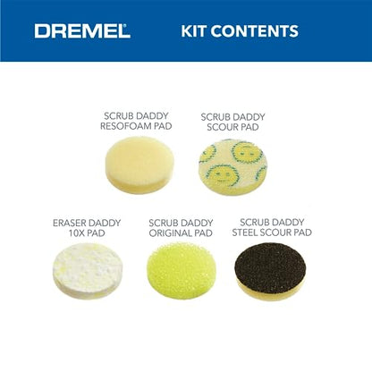Dremel Versa 5-Pack Scrub Daddy Cleaning Sponge Pads, Variety Pack for Multi-Surface Cleaning, for use in Kitchen, Household and Bathroom - Compatible with Versa Power Scrubber Tool, PC360-5 | For Multi-Surface Cleaning | Kitchen Use | Household And Bathr