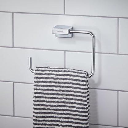 hansgrohe AddStoris Modern Towel Ring in Chrome, 41754000 - color: Chrome