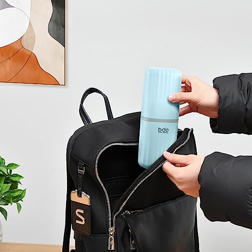 Bar Travel Soap Case Container, Portable Travel Toothbrush Case Holder | Dish Soap, drainage, leakproof, 7.88 in, Traveling Toothpaste Tooth Brush Holder, Cover, Trip, Camping - color: Blue