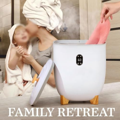 Towel Heating Bucket, Large Capacity, Uniform Heating, One-Button Control, Convenient Timing for a Warm and Comfortable Experience at Home or Spa