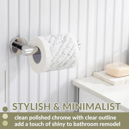 Toilet Paper Holder for Bathroom Paper Storage, Polished Chrome | Rustproof 304 Stainless Steel, Space-saving Drilling Wall Mounted, Rock-solid Hanging Tissue Holder for Restroom, Powder room - color: Polished Chrome