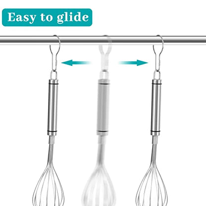 Queekay Metal Shower Curtain Hooks Reusable Hanging Clips,Silver,60 Pcs | Metal Rings for Bathroom Shower, Bedroom Curtains hooks, Rust Resistant Finish, Versatile Hangers, Home Kitchen Hanging Clip - color: Silver