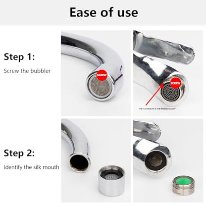 12 PCS Faucet Adapter Kits, Kitchen Aerator Adapter Male To Female Water Hose,Sink Faucet Adapter for Water Filter, Standard Hose via Diverter