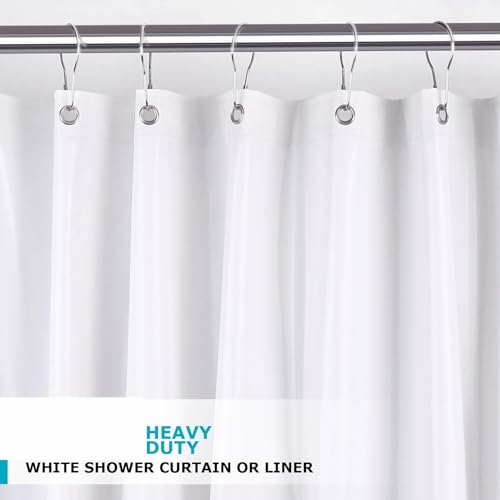 Shower Curtain Liner Heavy Duty Plastic Shower Curtain for Bathtubs Waterproof Weighted Bathroom Shower Liner(180 * 180cm)
