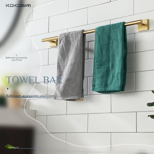 KOKOSIRI Towel Bar Bathroom Towel Holder for Bath Kitchen Cabinet Towel Rails 20 Inch Brushed Gold Stainless Steel B4005BG-L20 - color: Brushed Gold, size: 20-Inch
