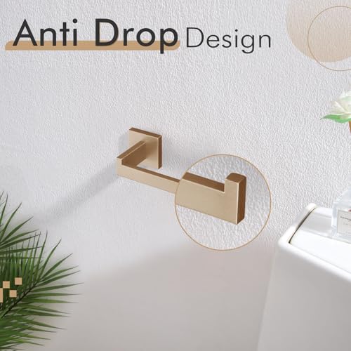 KOKOSIRI Toilet Paper Holders Wall Mounted Toilet Roll Holder for Bathrooms Hardware Washroom, Champagne Bronze Stainless Steel B2003CPG - color: Champagne Bronze, size: Without Shelf(1 Pack)
