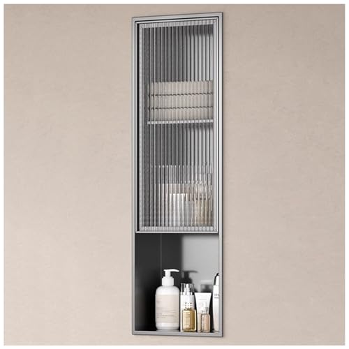 Stainless Steel Medicine Cabinet, Recessed Bathroom Niche with Glass Door, Hidden Tampon Storage Holder Wall Niche, Embedded Shower Caddy Organizer Bathroom Insert Shelf - size: Style 3