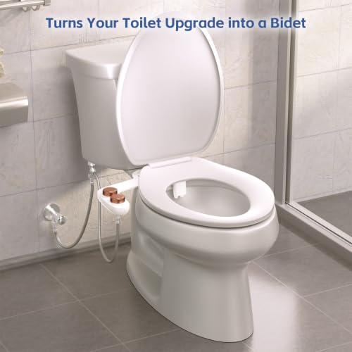 Bidet Attachment for Toilet Seat Water Pressure - Non Electric Bidets Self Cleaning Sprayer - Dual Nozzle Bidet Attachments Toilets Spray - Adjustable Bidets Wash Butt Cleaner for Bathroom Gifts - color: Rose Gold