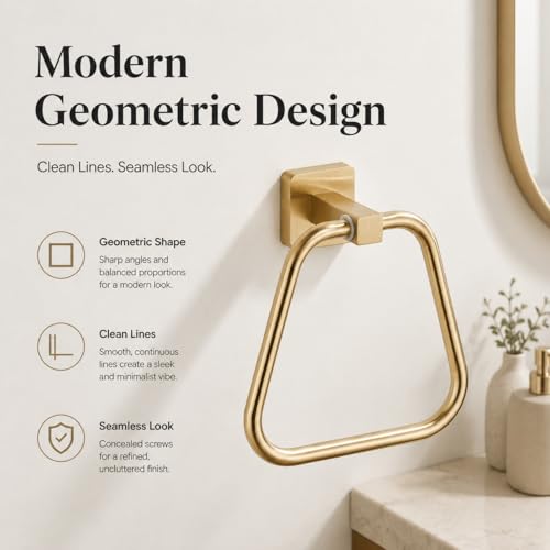 Brushed Light Gold Towel Ring for Bathroom 2 Pack, Kitchen Bath Towel Holder Hangers Wall Mount Heavy Duty Stainless Steel - color: Brushed Light Gold, size: 2 Pack
