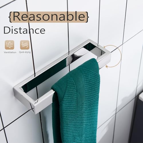 KOKOSIRI Towel Ring Chrome Hand Towel Bar Rack 9-Inch Kitchen Holder Polished Stainless Steel for Bathroom Hardware Wall Mounted, 1 Pack B4008CH-L9 - color: Polished Chrome, size: 1 Pack