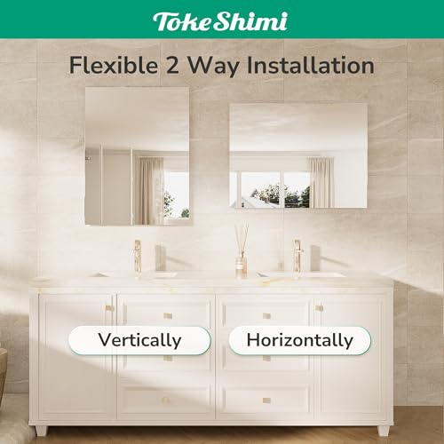48x36 Frameless Bathroom Mirror, Vanity Bathroom Mirror for Wall Shatterproof Modern Rectangle Mirrors for Bedroom, Living Room, Entryway, Home Gym, Entryway - size: 36"L x 48"W, style: Frameless