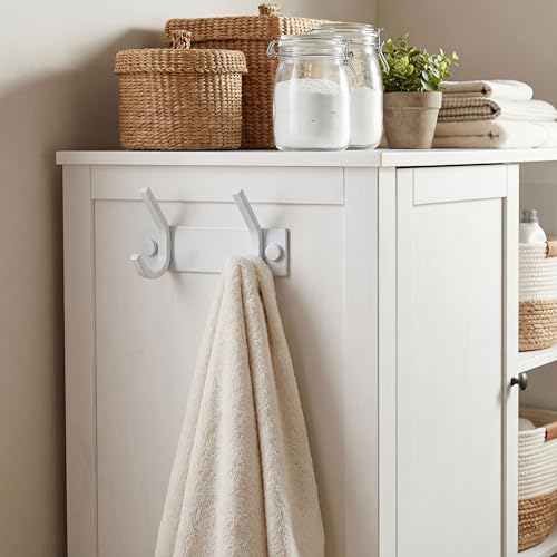 WEBI Coat Rack Wall Mount,Coat Hooks Wall Mounted,Wall Coat Hanger,Hook Rack,2 Hooks for Hanging Coats,Jackets,Clothes,White - size: 2 Hooks