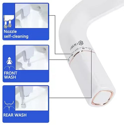 Bidet Attachment for Toilet with Self Cleaning, Adjustable Cold Water Pressure for Front and Rear Wash, Premium Bidet Toilet Seat, Elegant Design, Easy Installation - anees Bidet