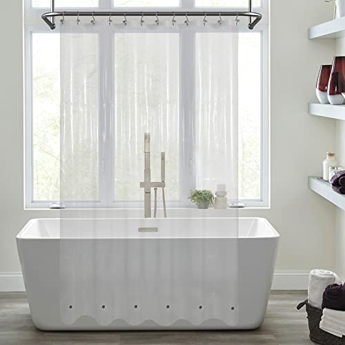 71x72 Shower Curtain Liner Clear | 6 Bottom Magnets,12 Rustproof Grommets,Water Proof Heavy Duty PEVA,71W x 72H for Bathroom - color: Clear, size: 72"W x 72"L (Pack of 1)