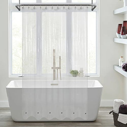 71x72 Shower Curtain Liner Clear | 6 Bottom Magnets,12 Rustproof Grommets,Water Proof Heavy Duty PEVA,71W x 72H for Bathroom - color: Clear, size: 72"W x 72"L (Pack of 1)