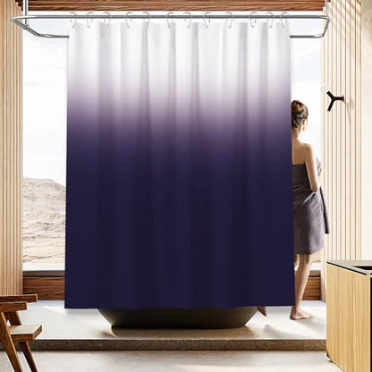 Shower Curtain Sets with Rugs and Adjustable Toilet Seat Cover | 4 Pcs Gark Purple Bathroom Sets with Shower Curtain and Rugs and Microfiber Toilet Lid Cover - color: Gark Purple