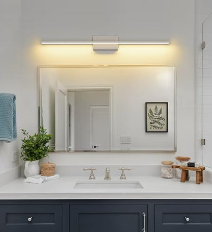 JUSHENG Brushed Nickel Vanity Lights 5CCT Dimmable Vanity Light Bar LED Bathroom Light Fixtures 39.37'' Inch 36W - color: Brushed Nickel-5CCT, size: 39.76'' Long-Dimmable