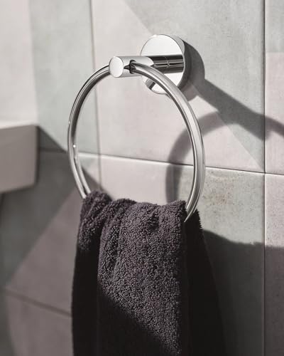 Moen Y5785CH Modern Bathroom Hand Towel Ring, Chrome