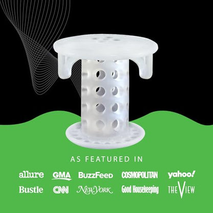 SinkShroom SSCLE988 The Revolutionary Sink Drain Protector Hair Catcher/Strainer/Snare, Clear - color: Clear
