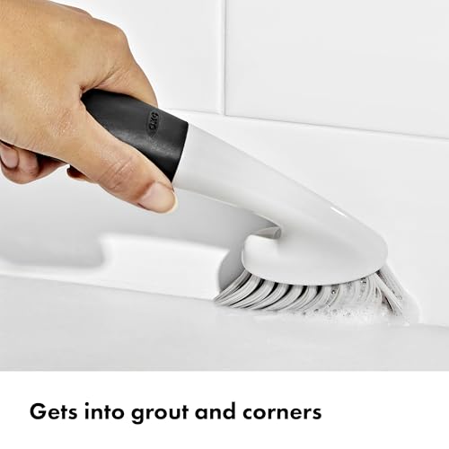 OXO Good Grips Grout Brush & Heavy Duty Scrub Brush Combo Set; Tough, Durable bristles Cut Through Grime and soap scum; Ideal for tubs, Tile Walls, countertops and Floors - style: Grout and Heavy Duty Scrub Brush Set