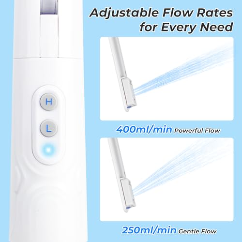 Portable Bidet for Travel, 500mAh Electric Handheld Bidet with 400ml Bottle | Rechargeable Bidet Sprayer, IPX7 Waterproof High Pressure Jet Spray for Men Women Postpartum & Camping