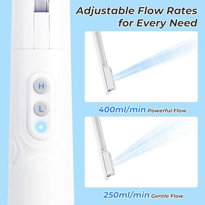 Portable Bidet for Travel, 500mAh Electric Handheld Bidet with 400ml Bottle | Rechargeable Bidet Sprayer, IPX7 Waterproof High Pressure Jet Spray for Men Women Postpartum & Camping