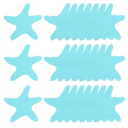 HARFINGTON 24pcs Non Slip Bathtub Stickers Bath Shower Floor 3.86" Anti-Slip Sticker Tape Starfish Style Decals for Bathroom Kitchen Bathtub Treads Stairs, Blue - color: Blue