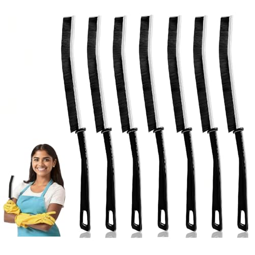 7 PCS Crevice Cleaning Brush,Hard Bristle Crevice Cleaning Brush,Crevice Cleaning Tool is Effective to Clean The Small Gap of Kitchen, tolilet and Windows. (7pcs) - style: 7pcs