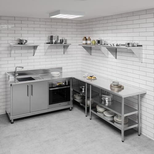 AmGood 30" Long X 16" Deep Stainless Steel Wall Shelf | NSF Certified | Appliance & Equipment Metal Shelving | Kitchen, Restaurant, Garage, Laundry, Utility Room - size: 30" Long X 16" Deep