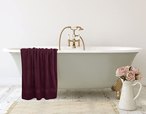 Utopia Towels Luxurious Jumbo Bath Sheet 2 Piece, 600 GSM, 35 by 70 Inches, 100% Ring Spun Cotton, Highly Absorbent and Quick Dry Extra Large Bath Towel, Super Soft Towel, Burgundy - color: Burgundy, size: 2 Piece Bath Sheet