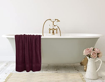 Utopia Towels Luxurious Jumbo Bath Sheet 2 Piece, 600 GSM, 35 by 70 Inches, 100% Ring Spun Cotton, Highly Absorbent and Quick Dry Extra Large Bath Towel, Super Soft Towel, Burgundy - color: Burgundy, size: 2 Piece Bath Sheet