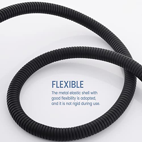 All Metal Shower Hose For Handheld Shower Heads, Black Extra Long 71 Inch Stainless Steel, Universal Replacement Part For Hand Held Showerhead Hoses