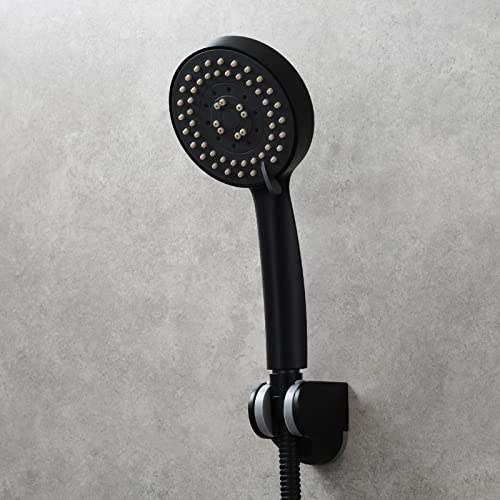Black Shower Head Holder ABS Wall Mount Adjustable Angle Handheld Shower Bracket for Shower Head, ST01B - style: Black