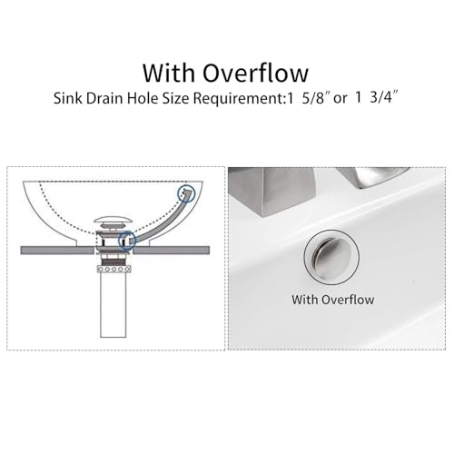 2 Pack Bathroom Sink Overflow Cover, Brushed Nickel | Sink Overflow Hole Cover, Basin Vanity, Ceramic Vessel, Kitchen Trim Replacement, Dual Layer Insert - color: Brushed Nickel