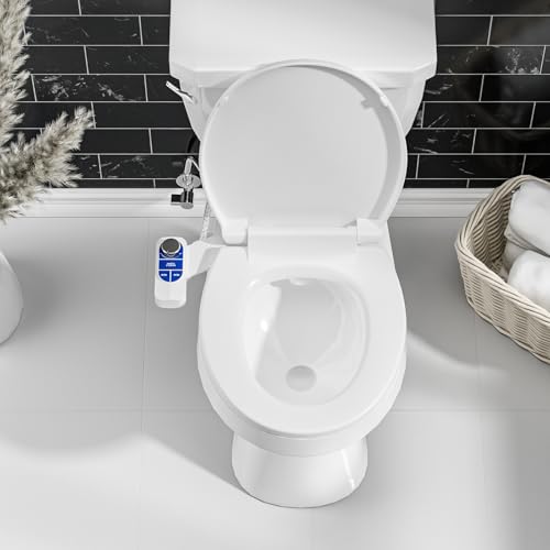 SAMODRA Non-Electric Bidet Attachment for Toilet – Self-Cleaning Dual Nozzle (Frontal & Rear Wash), Adjustable Water Pressure, Fits Most Toilets, Easy Installation (Ocean Blue) - color: Ocean Blue