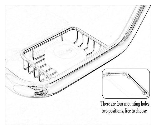Grab Rails Bath Wall Attachment Handrails Grab Bar Rails Safety Grab Bar - Wall-Mounted Towel Rack, Stainless Steel Non-Slip Support Handle, Rail with Soap Holder Toilet
