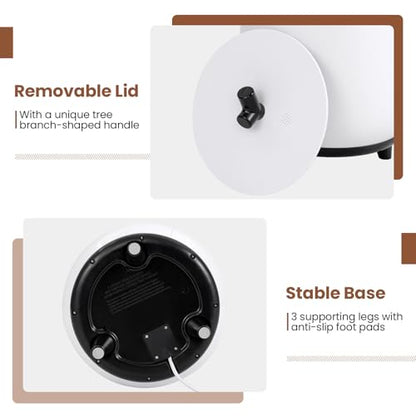 Tangkula Towel Warmer Bucket, 23L Large Luxury Bucket-Style Towel Warmer w/Fragrant Disc Holder, ETL Certified Bath Heater w/3-Level Heating, 20/40/60/90 Min Timer & Auto Shut Off (Black, 23L, handle) - color: Black
