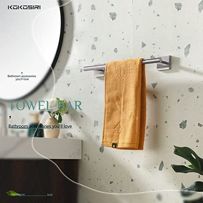 KOKOSIRI Towel Holder 12 Inch Bathroom Hand Towel Bar for Bath Kitchen Toilet Brushed Nickel Stainless Steel B4005BR-L12 - color: Brushed Nickel, size: 12-Inch