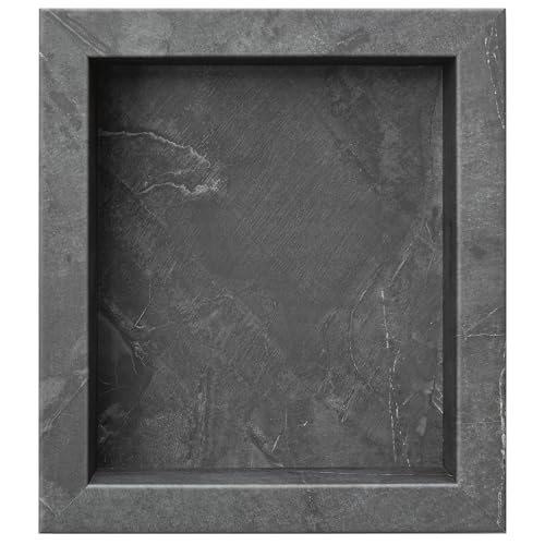 Palisade 17.5 in x 15.5 in Vinyl Shower Niche Cracked Slate/Urban Quarry | Waterproof Shower Insert - color: Cracked Slate/Urban Quarry